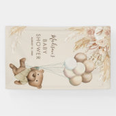 パンパスグラステディベア赤ちゃんシャワーのバナー 横断幕 (横)