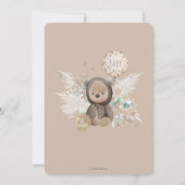 パンパスグラステディベア赤男女兼用ちゃんシャワー 招待状 (裏面)