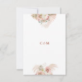 パンパスグラステラコッタアーチフローラモノグラム 出欠カード (裏面)