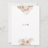 パンパスグラステラコッタアーチブライダルティーパーティー 招待状 (裏面)