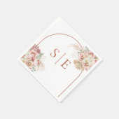 パンパスグラステラコッタアーチモノグラム スタンダードカクテルナプキン (角)