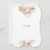 パンパスグラステラコッタアーチ結婚フローラ救ズT セーブザデート (裏面)