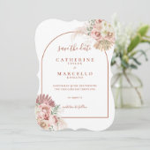 パンパスグラステラコッタアーチ結婚フローラ救ズT セーブザデート (スタンド正面)