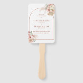 パンパスグラステラコッタアーチ結婚式 プログラムハンド ハンドファン (正面)