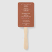 パンパスグラステラコッタアーチ結婚式 プログラムハンド ハンドファン (裏面)