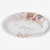 パンパスグラステラコッタウェディングレセプション ペーパープレート (アングル)