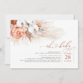 パンパスグラステラコッタオーベビーシャワー招待状 招待状 (正面)