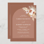 パンパスグラステラコッタオールインワン結婚ズ 招待状 (正面/裏面)