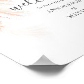 パンパスグラステラコッタスクリプトミニマル結婚リスト ポスター (角)