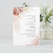 パンパスグラステラコッタタンウォーター結婚カラー 招待状 (スタンド正面)