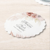 パンパスグラステラコッタタンブライダルシャワー ペーパーコースター (アングル)