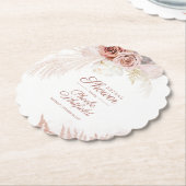 パンパスグラステラコッタタンブライダルシャワー ペーパーコースター (アングル)