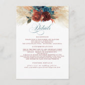 パンパスグラステラコッタティール(緑がかった色)結婚ズ詳細 エンクロージャーカード (正面)