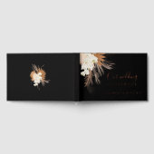 パンパスグラステラコッタバラゴールドフォイル結婚ズ ゲストブック (全面)