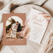 パンパスグラステラコッタフォトブライダルシャワー 招待状