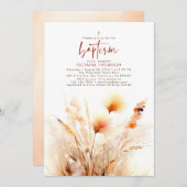 パンパスグラステラコッタフローラ秋バプテスマ 招待状 (正面/裏面)