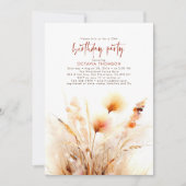 パンパスグラステラコッタフローラ秋バースデーパーティー 招待状 (正面)