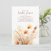パンパスグラステラコッタフローラ秋ブライダルシャワー 招待状 (スタンド正面)