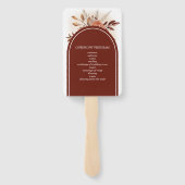 パンパスグラステラコッタフローラ結婚式 プログラム ハンドファン (裏面)