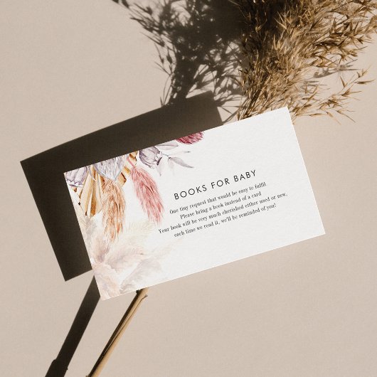 パンパスグラステラコッタブックスベイビーシャワー エンクロージャーカード