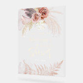 パンパスグラステラコッタブライダルシャワーウェルカム アクリルサイン (傾斜)