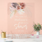 パンパスグラステラコッタブライダルシャワーウェルカム アクリルサイン (ウェディング)