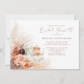 パンパスグラステラコッタブライダルシャワーティー 招待状 (正面)