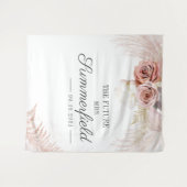 パンパスグラステラコッタブライダルシャワー背景 タペストリー (正面(横))