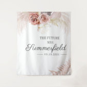 パンパスグラステラコッタブライダルシャワー背景 タペストリー (正面)