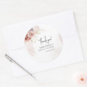 パンパスグラステラコッタブライダルシャワー ラウンドシール (封筒)