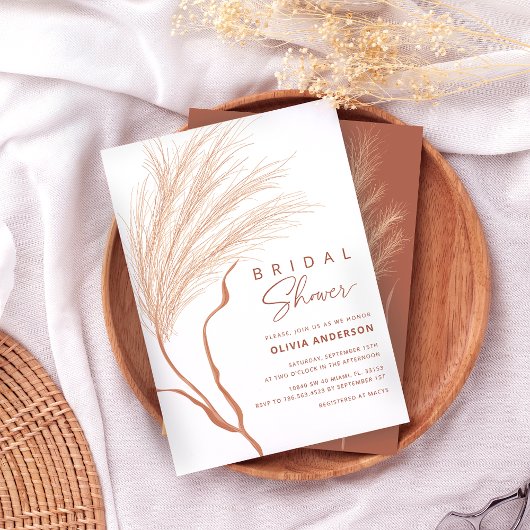 パンパスグラステラコッタブライダルシャワー 招待状
