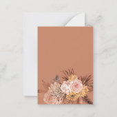 パンパスグラステラコッタブライダルティーパーティーシャワーイン ノートカード (裏面)