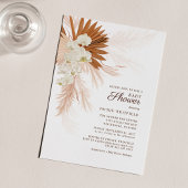 パンパスグラステラコッタベビーシャワー招待状 ノートカード