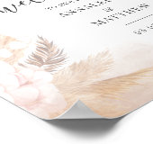 パンパスグラステラコッタボタニッ結婚タルズサイン ポスター (角)