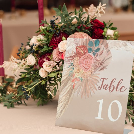 パンパスグラステラコッタボホシック結婚式パーティー 台座サイン