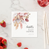 パンパスグラステラコッタボホベイビーシャワー紙 スタンダードカクテルナプキン (インサイチュ)