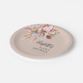 パンパスグラステラコッタボホベイビーシャワー ペーパープレート (アングル)