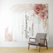 パンパスグラステラコッタ秋ブライダルシャワー タペストリー (インサイチュ(横))