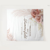 パンパスグラステラコッタ秋ブライダルシャワー タペストリー (正面(横))