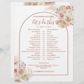 パンパスグラステラコッタ結婚のスケジュールのタイムライン (正面/裏面)