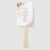 パンパスグラステラコッタ結婚の式プログラム ハンドファン (正面)