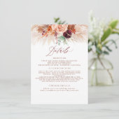 パンパスグラステラコッタ結婚の詳細の囲い エンクロージャーカード (スタンド正面)