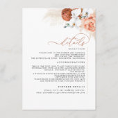 パンパスグラステラコッタ結婚の詳細の囲い エンクロージャーカード (正面)