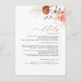 パンパスグラステラコッタ結婚の詳細の囲い エンクロージャーカード