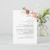 パンパスグラステラコッタ結婚の詳細の囲い エンクロージャーカード (スタンド正面)