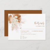 パンパスグラステラコッタ結婚ズ 出欠カード (正面/裏面)