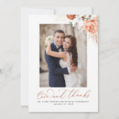 パンパスグラステラコッタ結婚フローラサンキュー サンキューカード (正面)