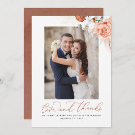 パンパスグラステラコッタ結婚フローラサンキュー サンキューカード