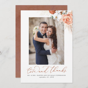 パンパスグラステラコッタ結婚フローラサンキュー サンキューカード