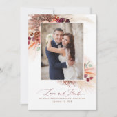 パンパスグラステラコッタ結婚フローラサンキュー サンキューカード (正面)